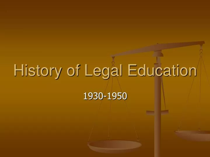history of legal education