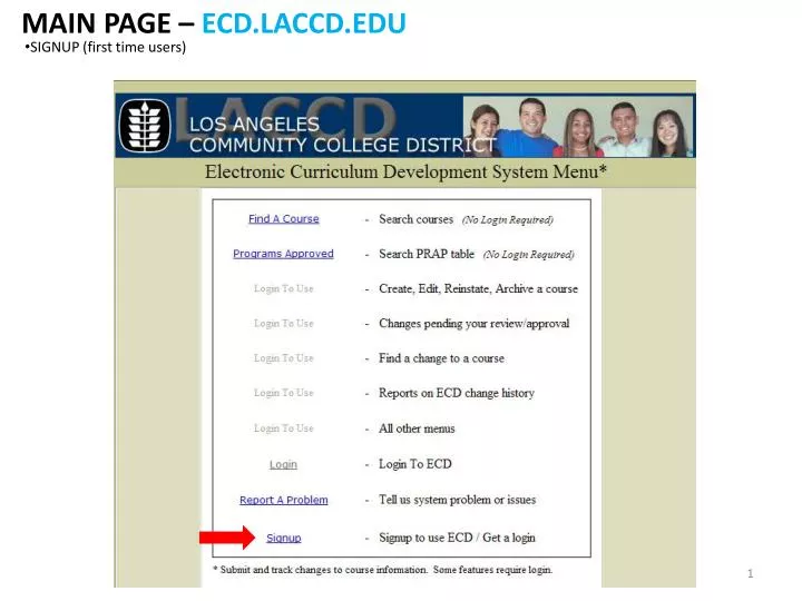main page ecd laccd edu