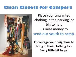 Clean Closets for Campers