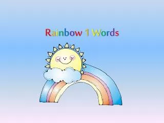 r a i n b o w 1 w o r d s