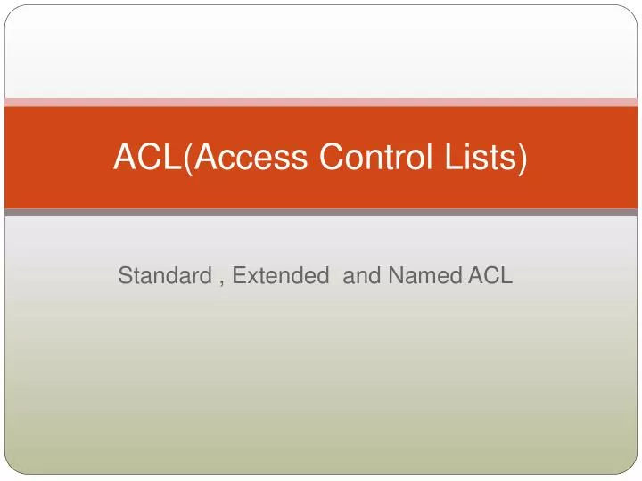 acl access control lists