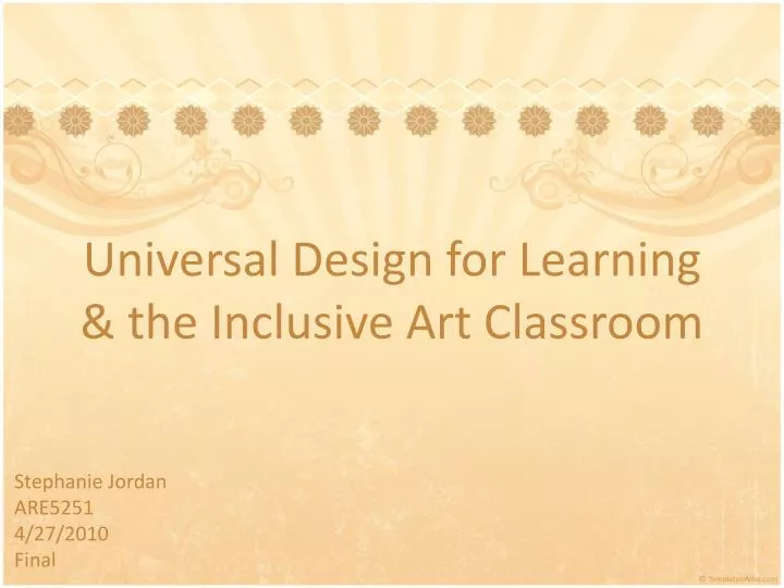 universal design for learning the inclusive art classroom