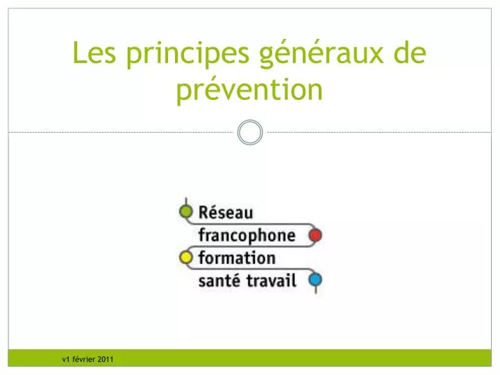 les principes g n raux de pr vention