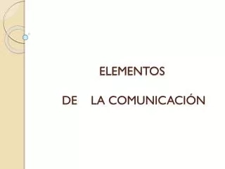 elementos de la comunicaci n