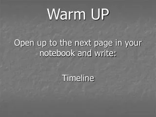 warm up