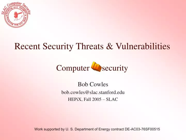 recent security threats vulnerabilities computer security