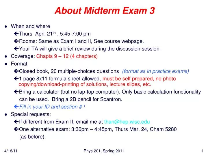 about midterm exam 3