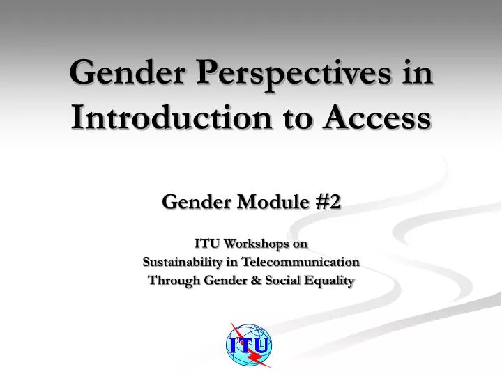 gender perspectives in introduction to access