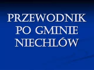 przewodnik po gminie niechl w