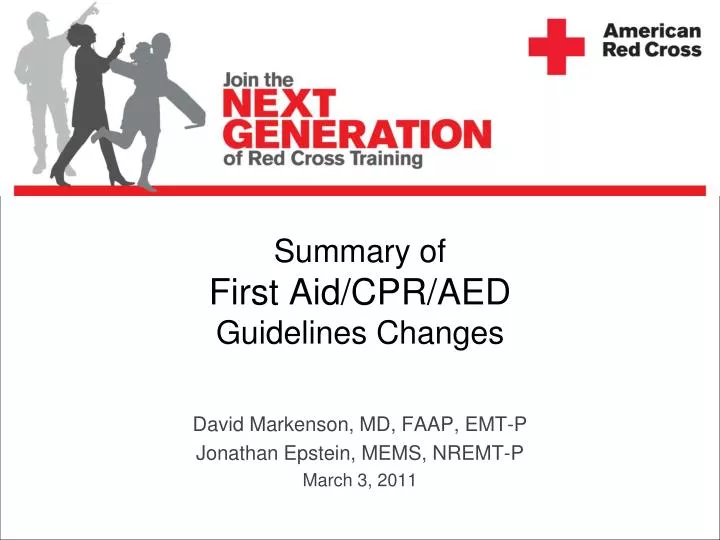 summary of first aid cpr aed guidelines changes
