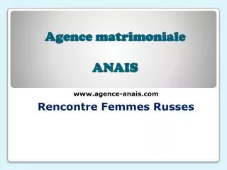 agence matrimoniale anais