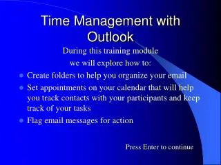 Time Management with Outlook