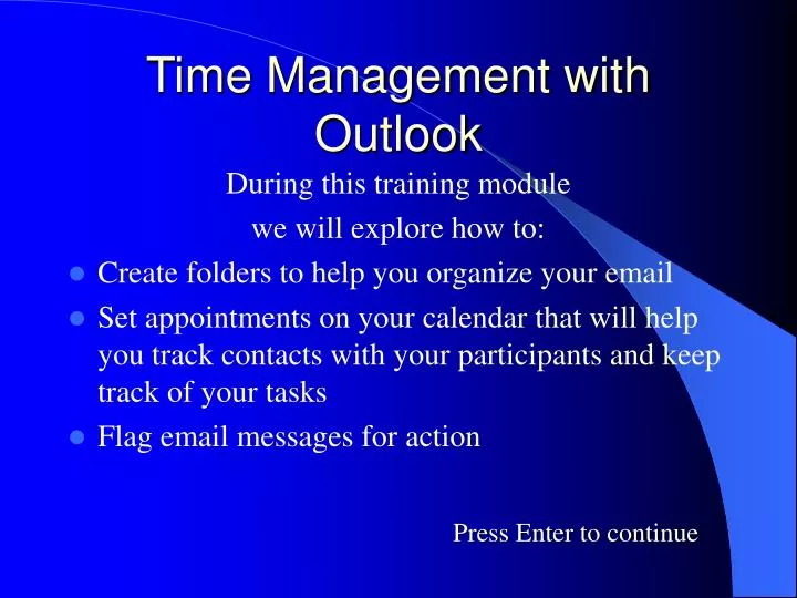 time management with outlook