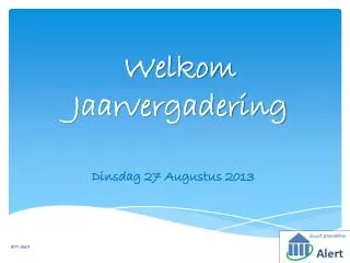 welkom jaarvergadering