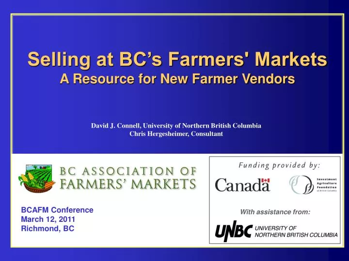 selling at bc s farmers markets a resource for new farmer vendors