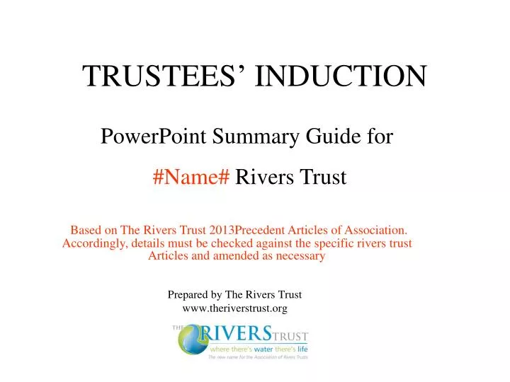 trustees induction