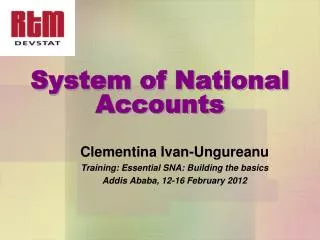 System of National Accounts