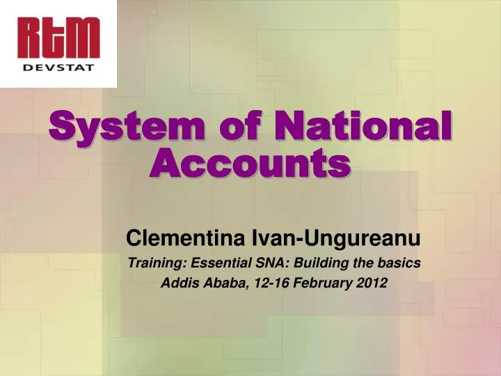 system of national accounts