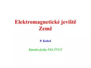 elektromagnetick jevi t zem