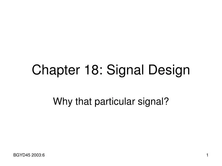 chapter 18 signal design