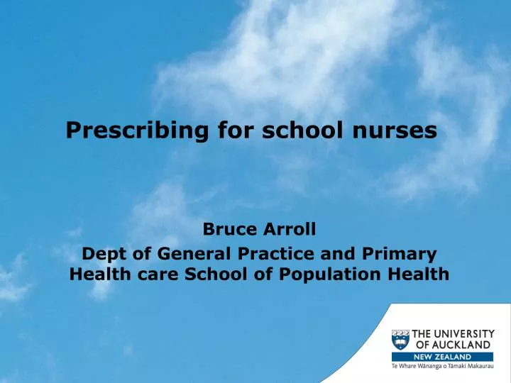 prescribing for school nurses
