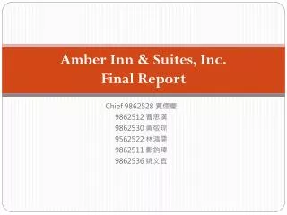 Amber Inn &amp; Suites, Inc. Final Report