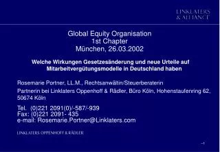 global equity organisation 1st chapter m nchen 26 03 2002