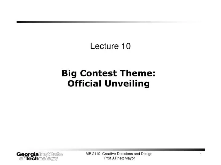 big contest theme official unveiling