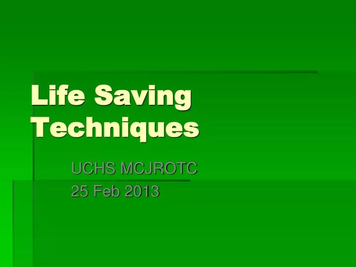 life saving techniques