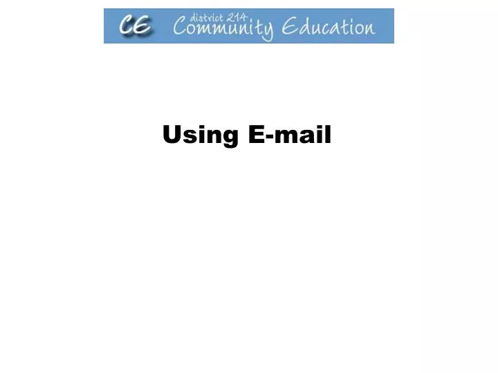 using e mail