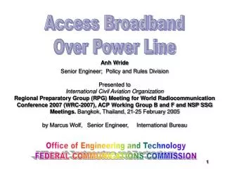 Access Broadband Over Power Line