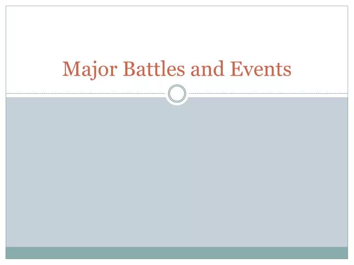 major battles and events