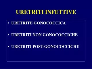 uretriti infettive