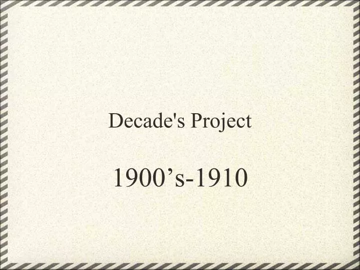 decade s project