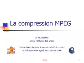 la compression mpeg