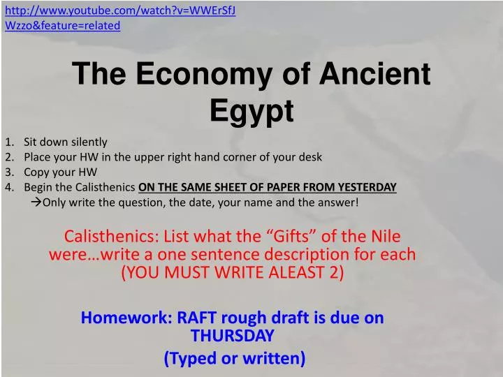 the economy of ancient egypt