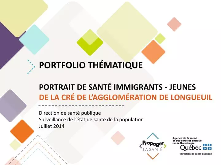 portfolio th matique portrait de sant immigrants jeunes de la cr de l agglom ration de longueuil