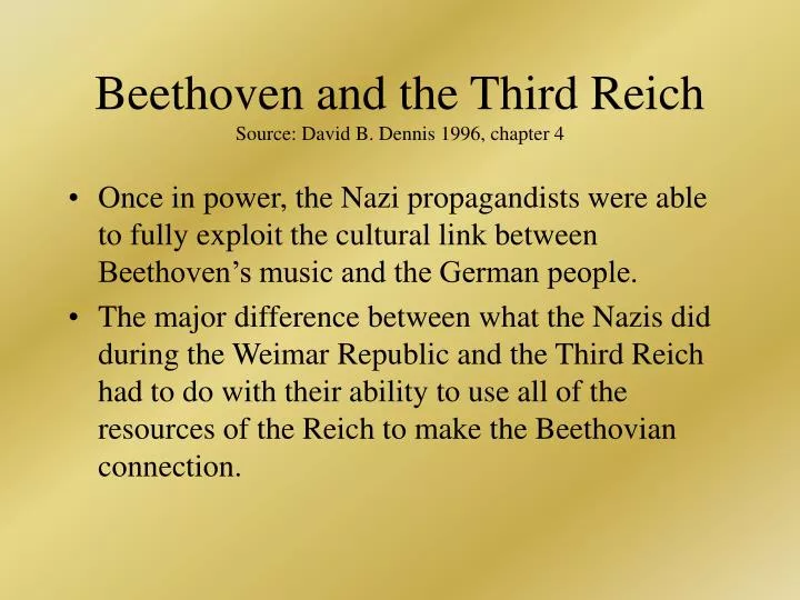 beethoven and the third reich source david b dennis 1996 chapter 4