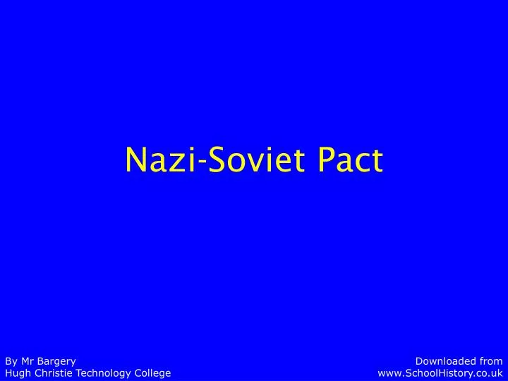 nazi soviet pact