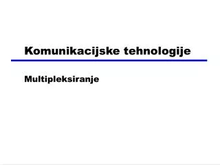 komunikacijske tehnologije