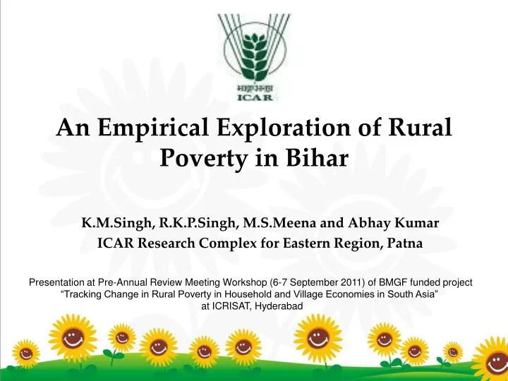 an empirical exploration of rural poverty in bihar