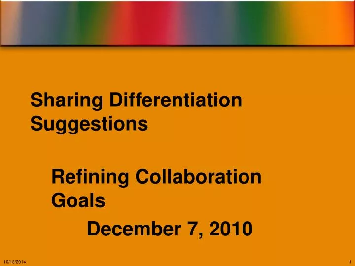 sharing differentiation suggestions