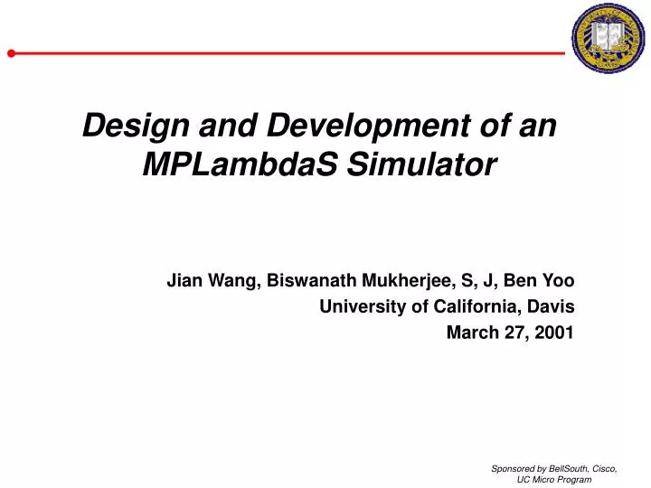 design and development of an mplambdas simulator