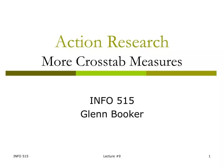 action research more crosstab measures