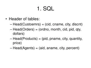 1. SQL