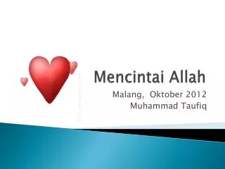 mencintai allah