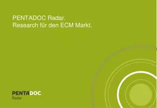pentadoc radar research f r den ecm markt