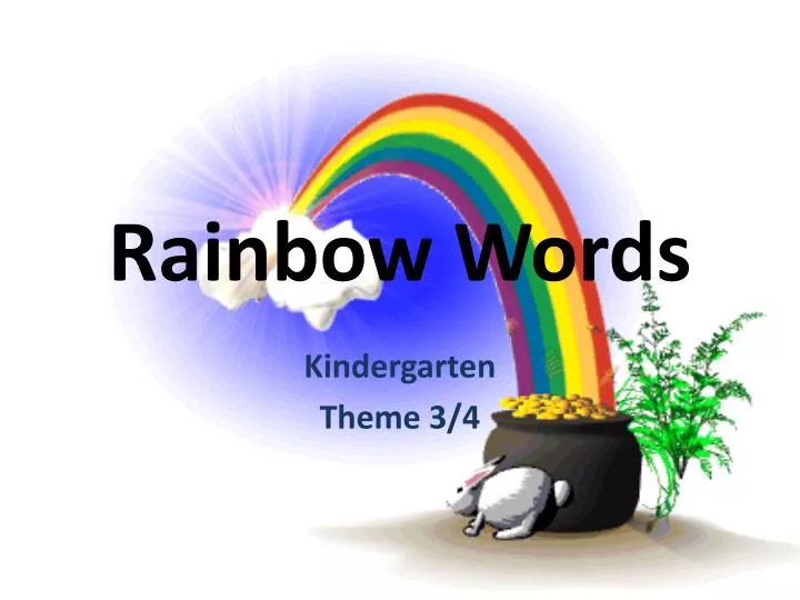 rainbow words