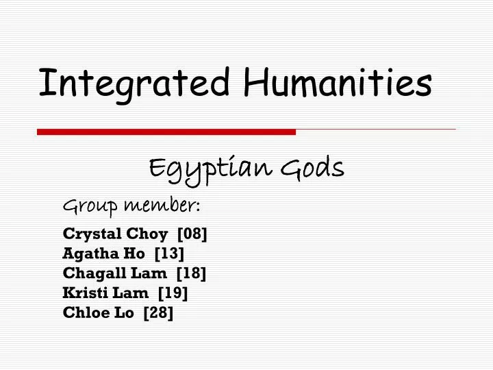 integrated humanities