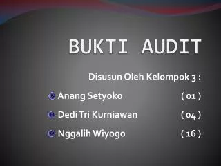 bukti audit